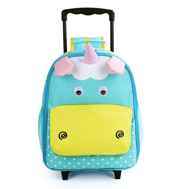 yodo Zoo 3-Way Kids Suitcase Luggage or Toddler Rolling Backpack with wheels, Medium Unicorn - Image 2